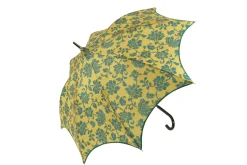 Guy De Jean "Charme" Fleurs Vert Et Ocre