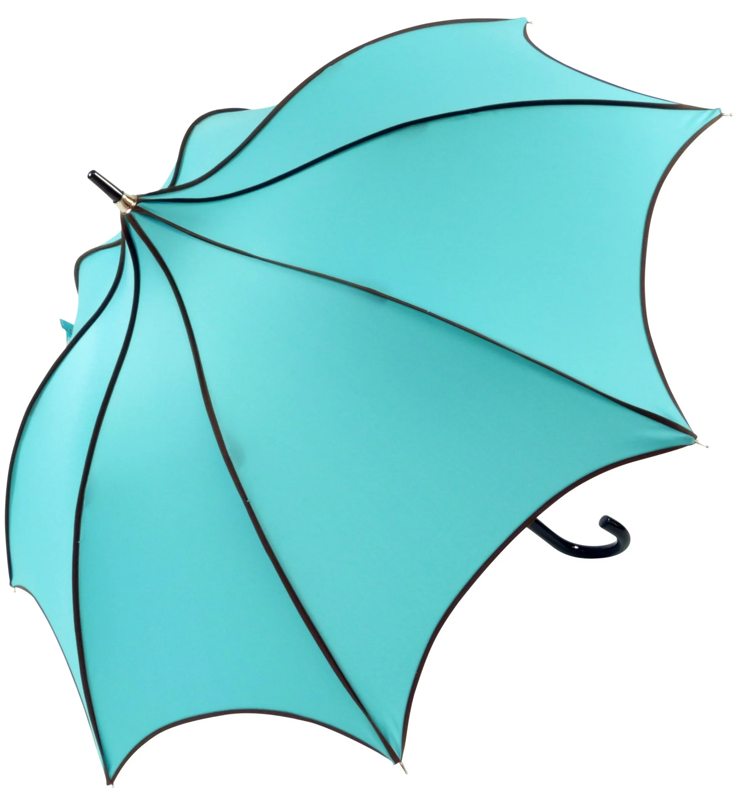 Guy De Jean "Vogue" Turquoise Biais Marron